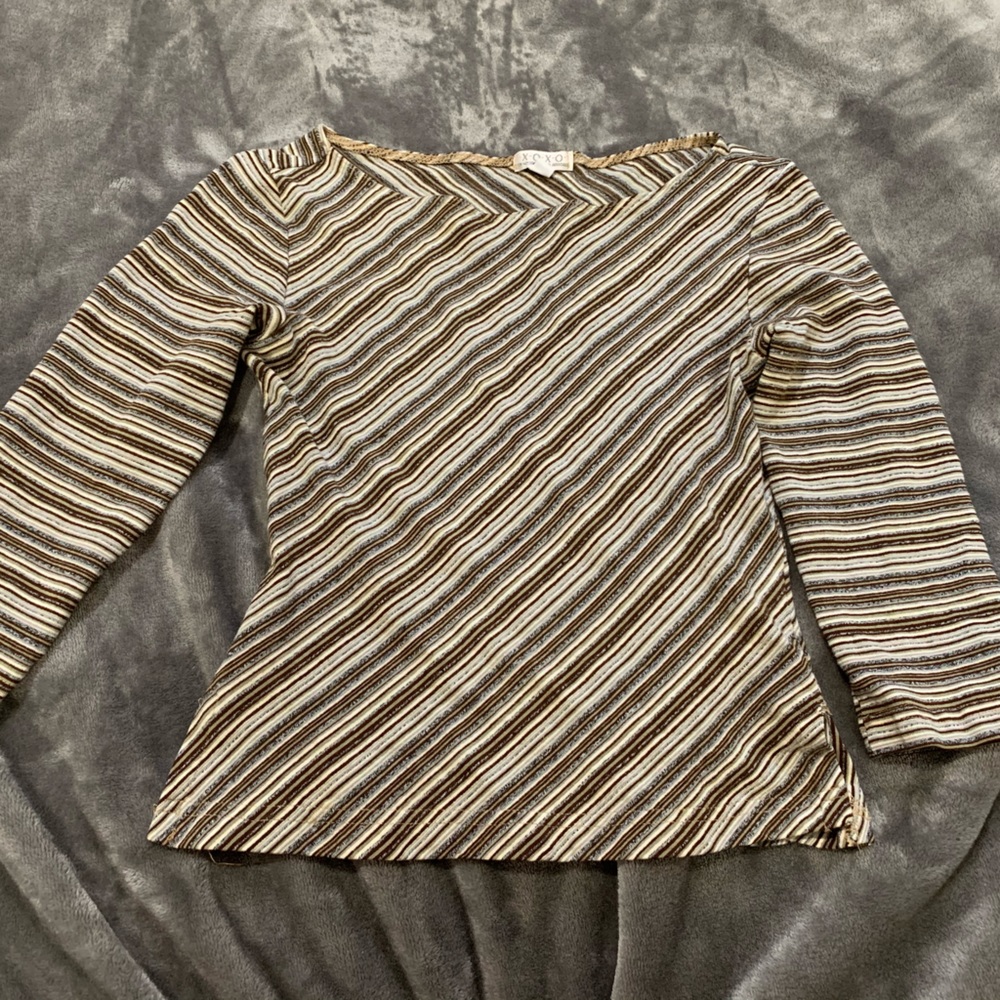 XOXO Y2K striped top